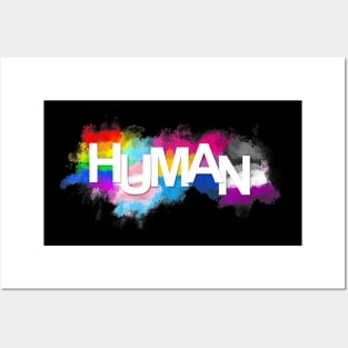 Unique Hand Drawn HUMAN Flags Paint Gay Pride Flag Queer Posters and Art